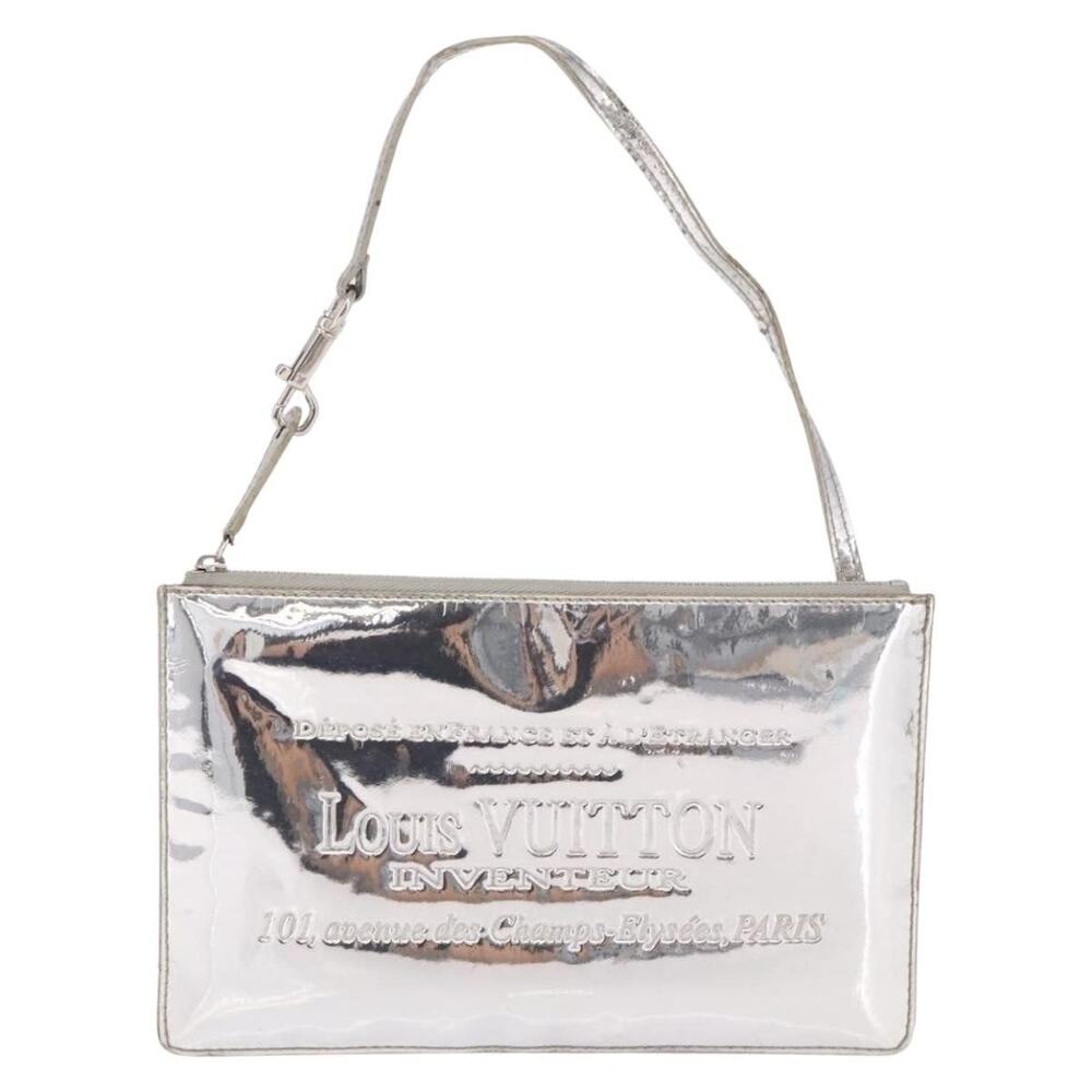 Louis Vuitton Monogram Miroir Pochette Platt Accessory Pouch Silver